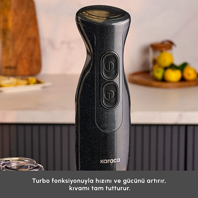 Karaca Mutfak Robotu 2000W Shiny Black
