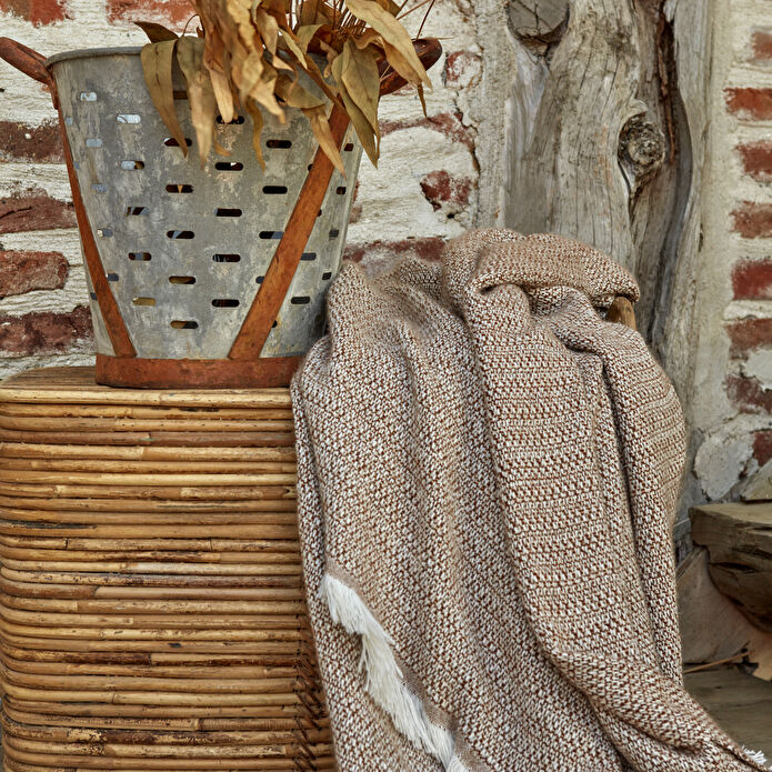 Karaca Home Randy Tek Kişilik Jakar Battaniye Bej