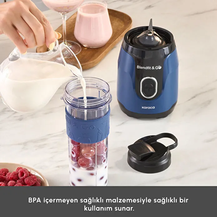 Karaca Blendfit Go Personal Kişisel Smoothie Blender Marine Blue