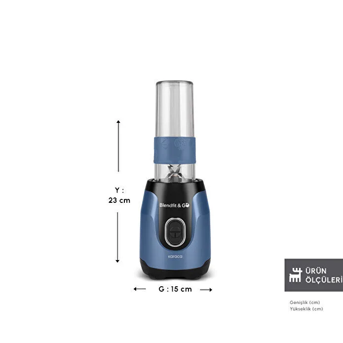 Karaca Blendfit Go Personal Kişisel Smoothie Blender Marine Blue