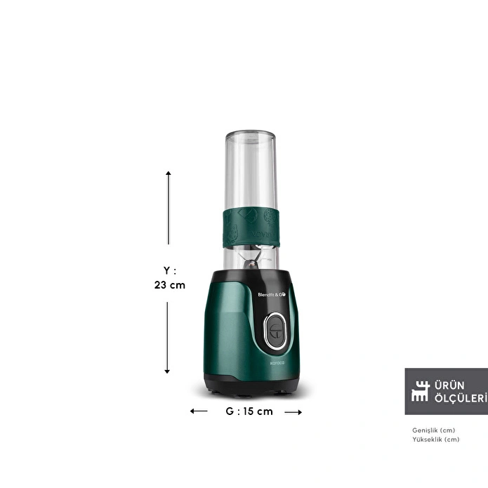 Karaca Blendfit Go Personal Kişisel Smoothie Blender Pine Green