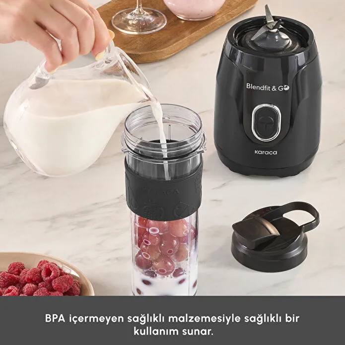 Karaca Blendfit Go Personal Kişisel Smoothie Blender Black