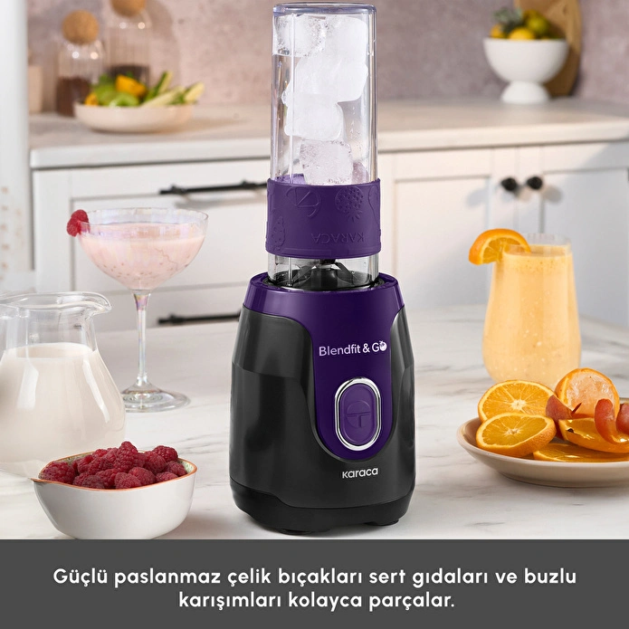 Karaca Blendfit Go Personal Kişisel Smoothie Blender Black Purple