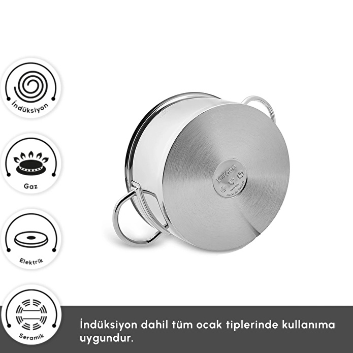 Karaca Platinium 17 Parça İndüksiyon Tabanlı Çelik Çeyiz Seti