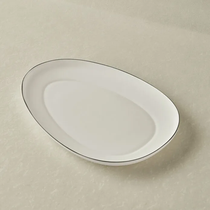 Karaca Agata Opal Cam Kayık Tabak 33 Cm