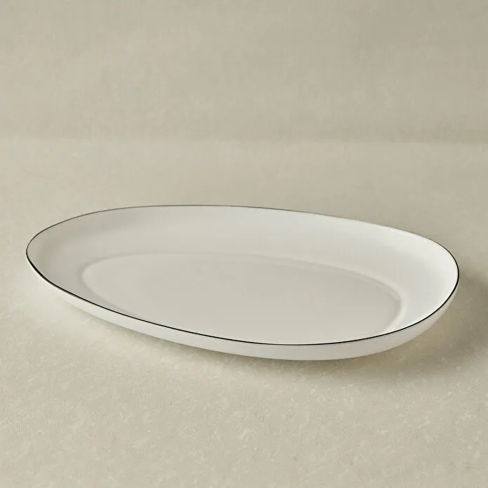 Karaca Agata Opal Cam Kayık Tabak 33 Cm