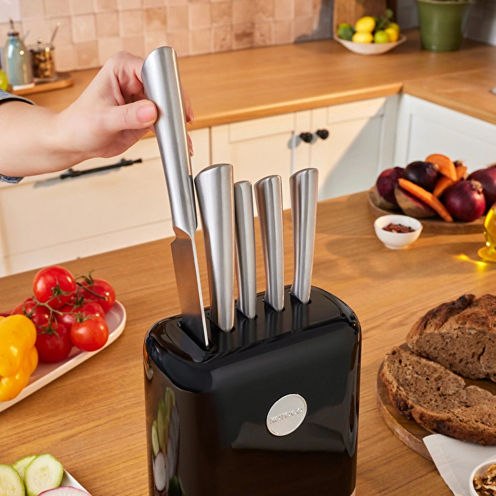 Karaca Retroway 6 Parça Bıçak Seti Siyah