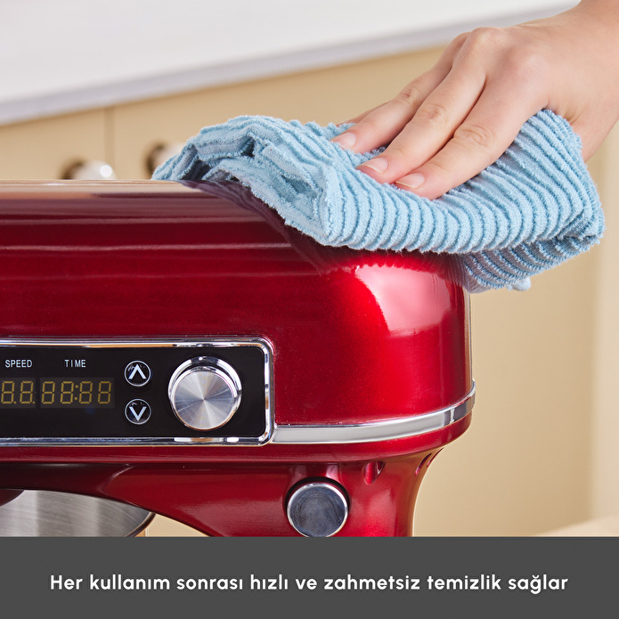 Karaca Maestro Artisan Hamur Yoğurma Makinesi Ultra Sessiz 6 Litre Kırmızı