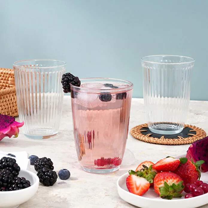 Karaca Gordes 6'lı Cam Meşrubat Bardağı 370 ml