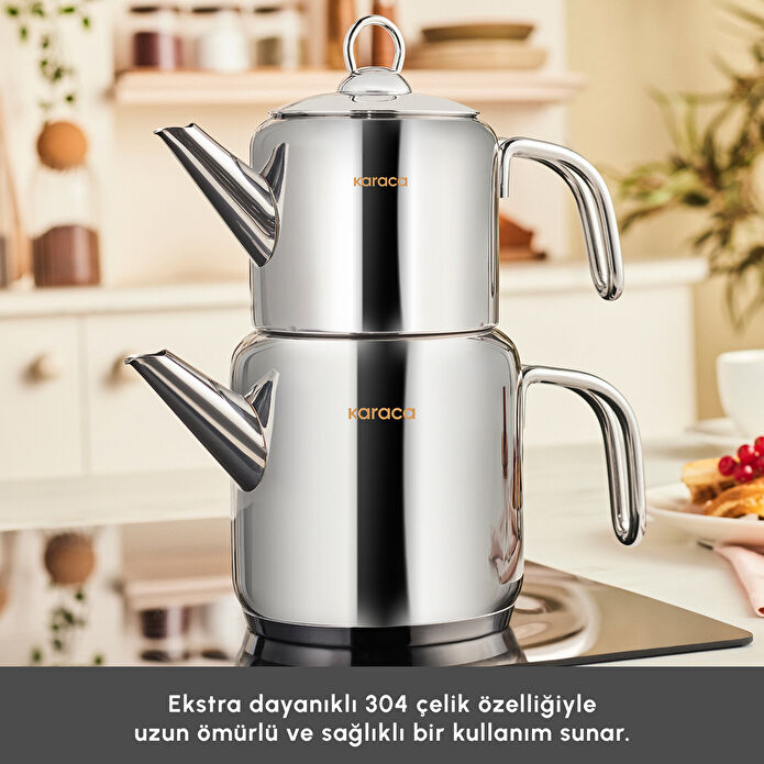 Karaca New Mani Midi Boy Çaydanlık Takımı