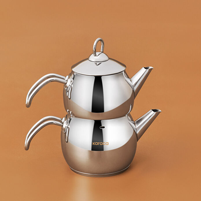 Karaca Adelya İndüksiyon Tabanlı Mini Boy Metal Çaydanlık Takımı