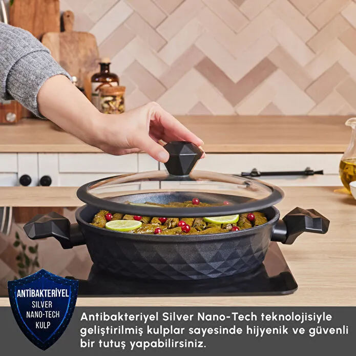 Karaca Biodiamond Antibakteriyel Kulp Karnıyarık Tencere 26 Cm