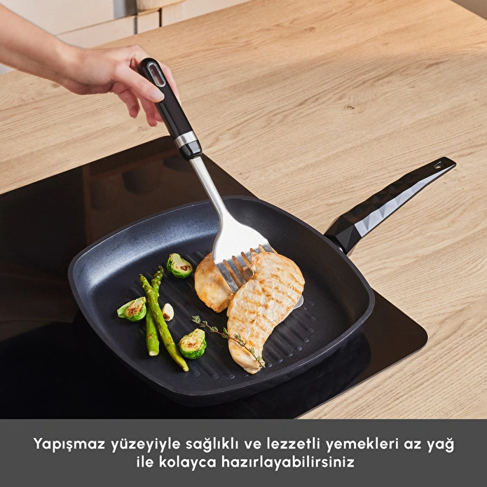 Karaca Biodiamond Antibakteriyel Kulp Grill Tava 28 Cm