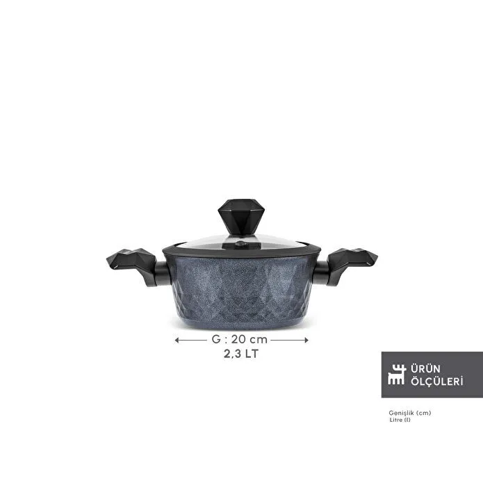 Karaca Biodiamond Antibakteriyel Kulp Tencere 20 Cm