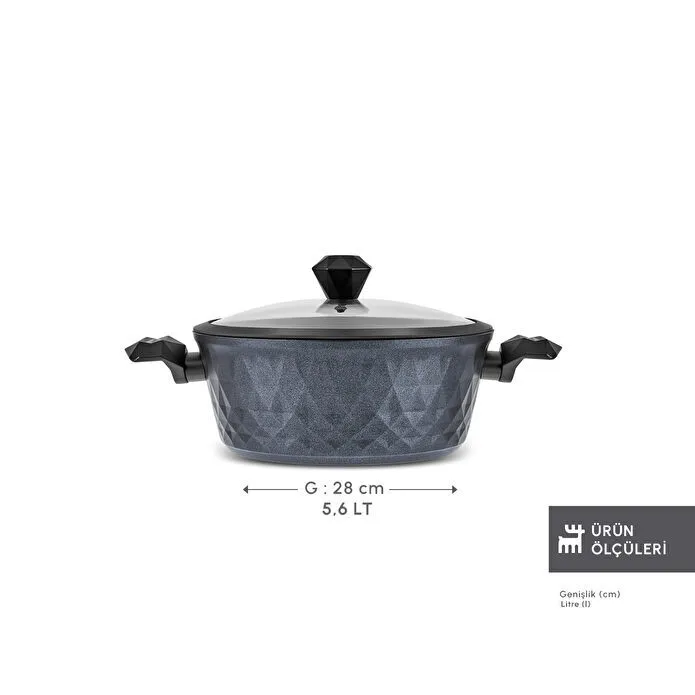 Karaca Biodiamond Antibakteriyel Kulp Tencere 28 Cm