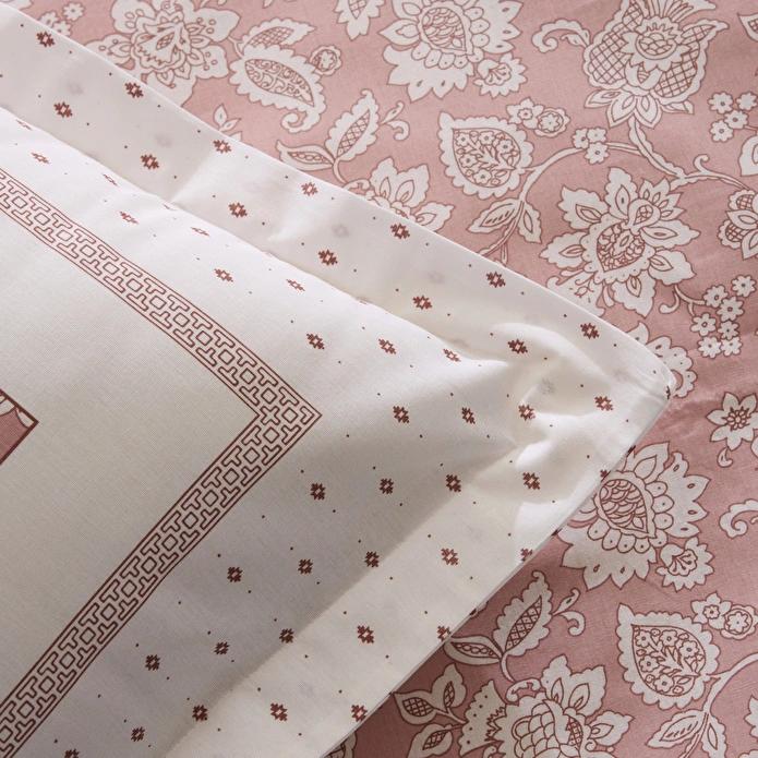 Karaca Home Celerina Pembe %100 Pamuk Çift Kişilik Fitted Nevresim Takımı