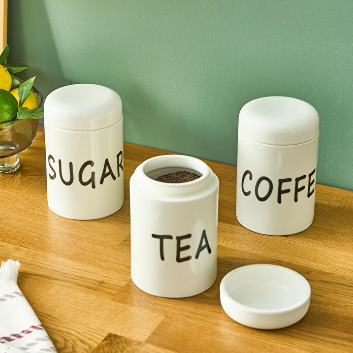 Karaca Elena Stream 3'lü Büyük Baharat Takımı Beyaz