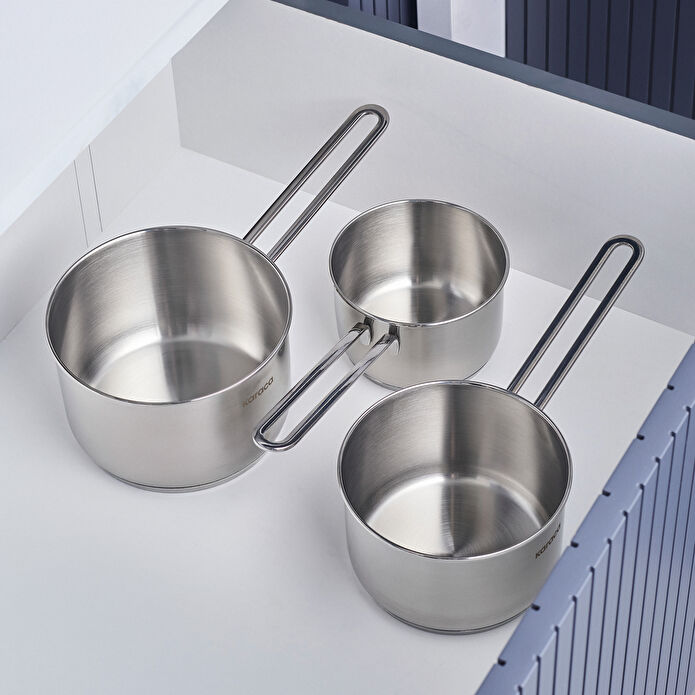 Karaca Fiorino İndüksiyon Tabanlı Çelik 3 Parça Mini Sütlük/Sosluk Set