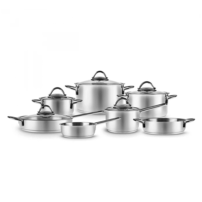 Karaca Ada İndüksiyon Tabanlı 12 Parça Çelik Tencere Seti