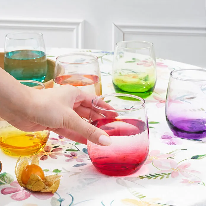 Karaca Colore 6'lı Renkli Su Bardağı Seti 340 Ml