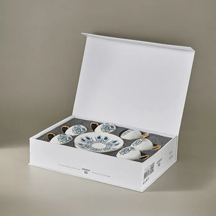 Karaca İznik 6 Kişilik Kahve Fincan Takımı 80 ml