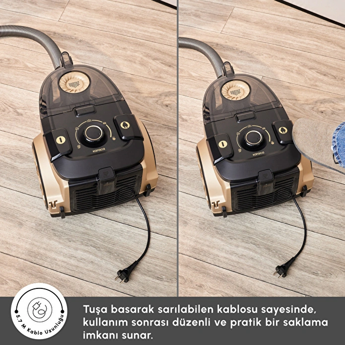 Karaca Vantuz High Force F2 Matte Mineral Gold Elektrikli Süpürge