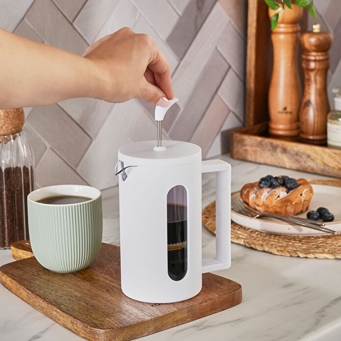 Karaca Leya French Press 600 ml Beyaz