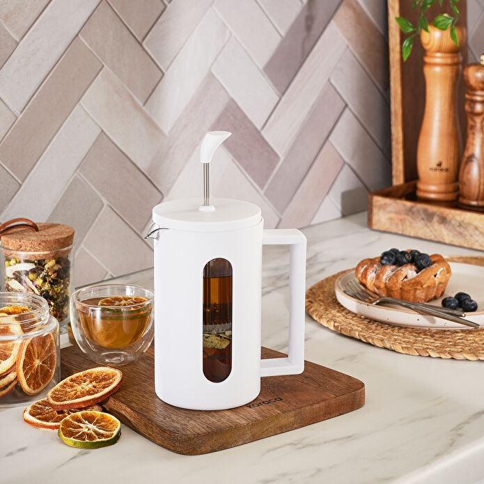 Karaca Leya French Press 600 ml Beyaz