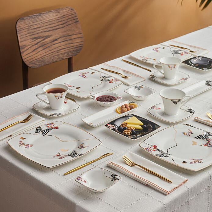 Karaca Fine Pearl Unique 26 Parça 6 Kişilik Kahvaltı Takımı