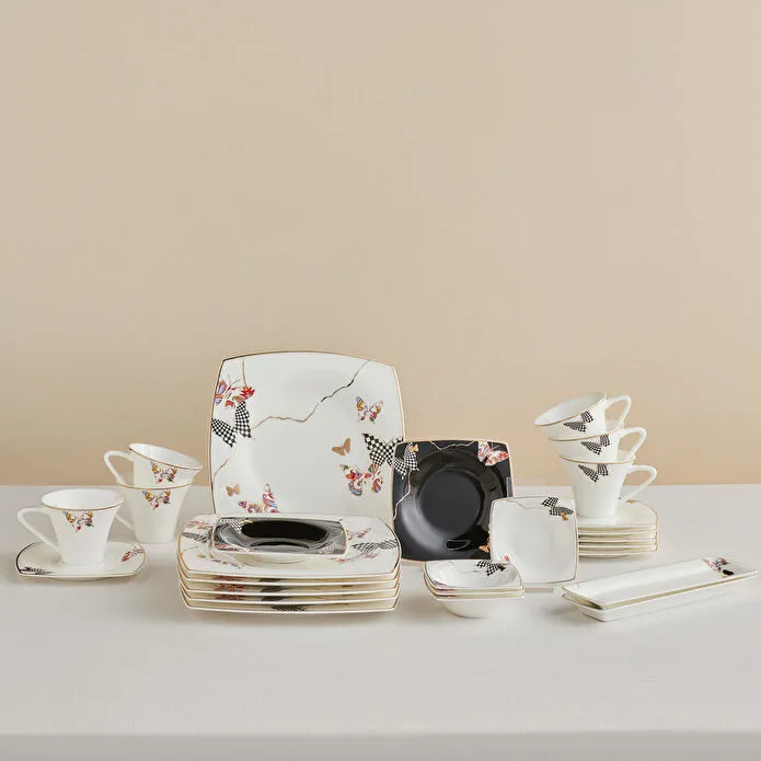 Karaca Fine Pearl Unique 26 Parça 6 Kişilik Kahvaltı Takımı
