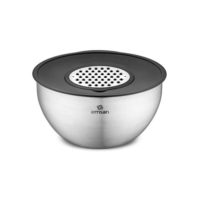 Emsan Demre 3 in 1 Siyah Çok Amaçlı Karıştırma ve Saklama Kabı
