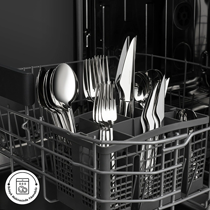 Karaca 316 Premium Halley Platin 12 Kişilik 84 Parça Çatal Kaşık Bıçak Takımı