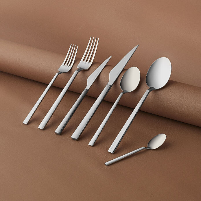 Karaca 316 Premium Halley Platin 12 Kişilik 84 Parça Çatal Kaşık Bıçak Takımı 