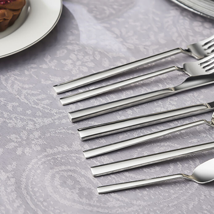 Karaca 316 Premium Halley Platin 12 Kişilik 84 Parça Çatal Kaşık Bıçak Takımı 