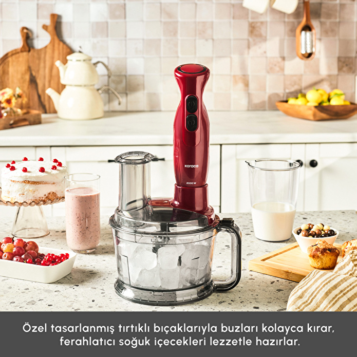 Karaca Pro Multimax 6 in 1 Çok Amaçlı Mutfak Robotu 2000W Red