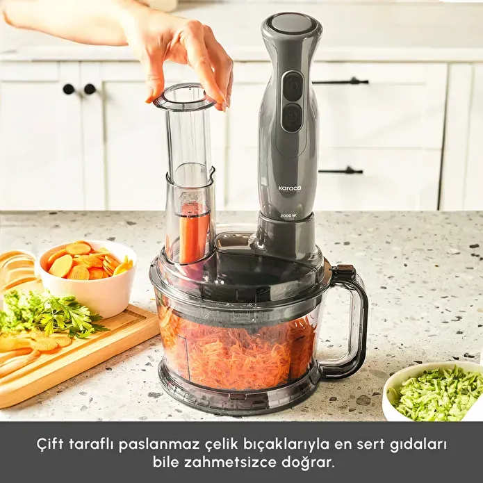 Karaca Pro Multimax 6 in 1 Çok Amaçlı Mutfak Robotu 2000W Space Gray