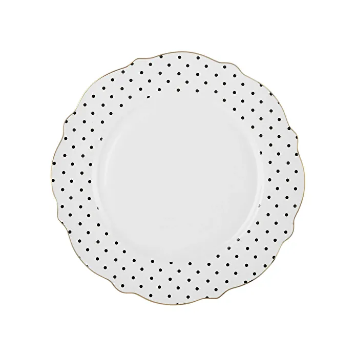 Karaca New Romantic Puantiyeli Servis Tabağı 27 cm Siyah