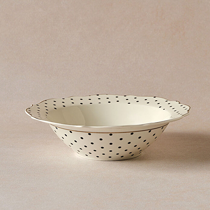 Karaca New Romantic Puantiyeli Kase 17 cm Siyah