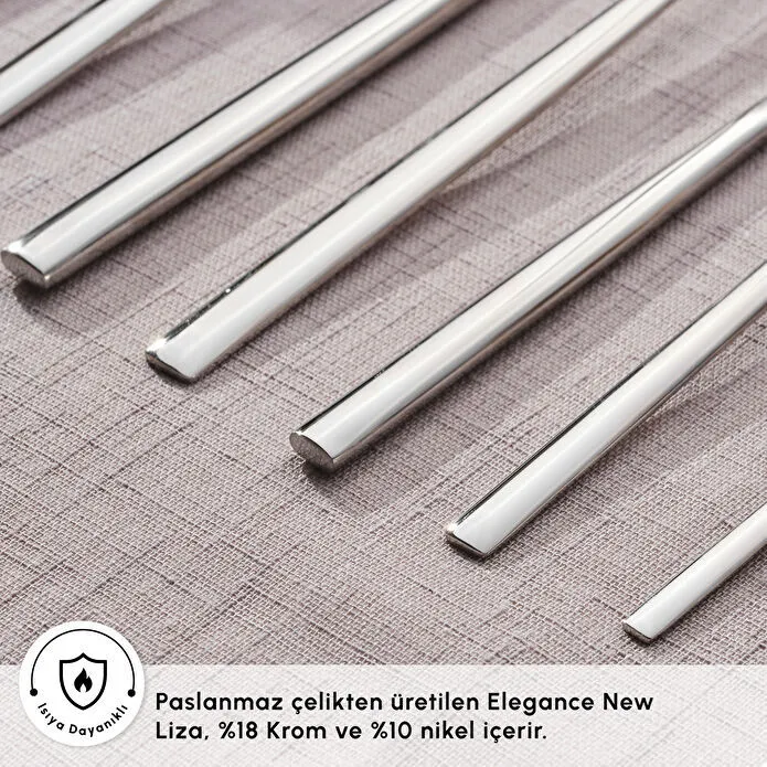 Karaca Elegance New Liza Platin 12 Kişilik 84 Parça Çatal Kaşık Bıçak Takımı