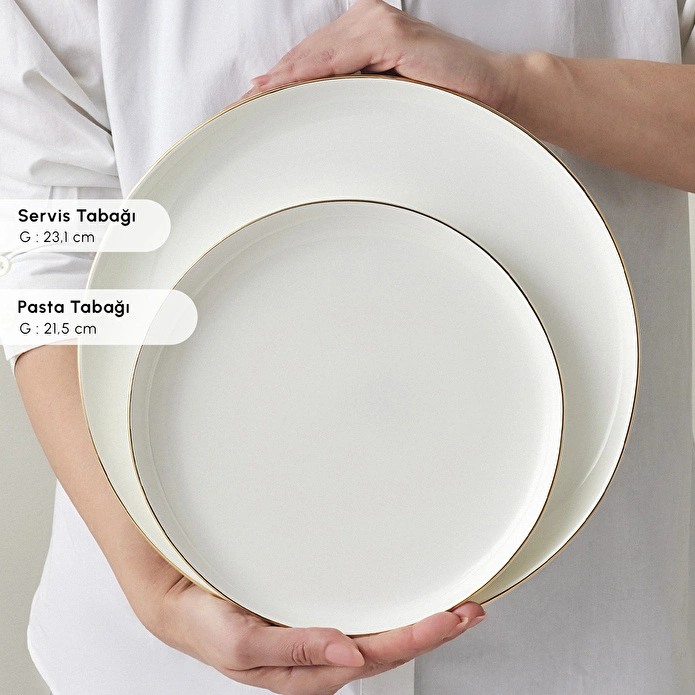 Karaca Red Carpet Collection Fine Pearl Extra Wilderness 62 Parça 12 Kişilik Yemek Takımı Gold
