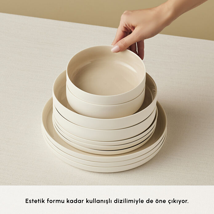 Karaca Earth Collection Finesse 24 Parça 6 Kişilik Yemek Takımı Bej