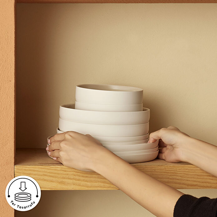 Karaca Earth Collection Finesse 24 Parça 6 Kişilik Yemek Takımı Bej