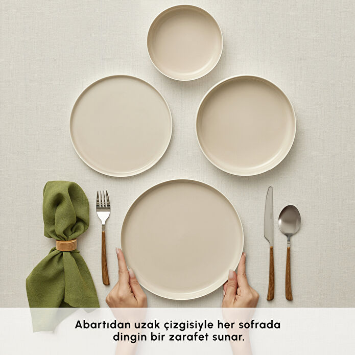 Karaca Earth Collection Finesse 24 Parça 6 Kişilik Yemek Takımı Bej