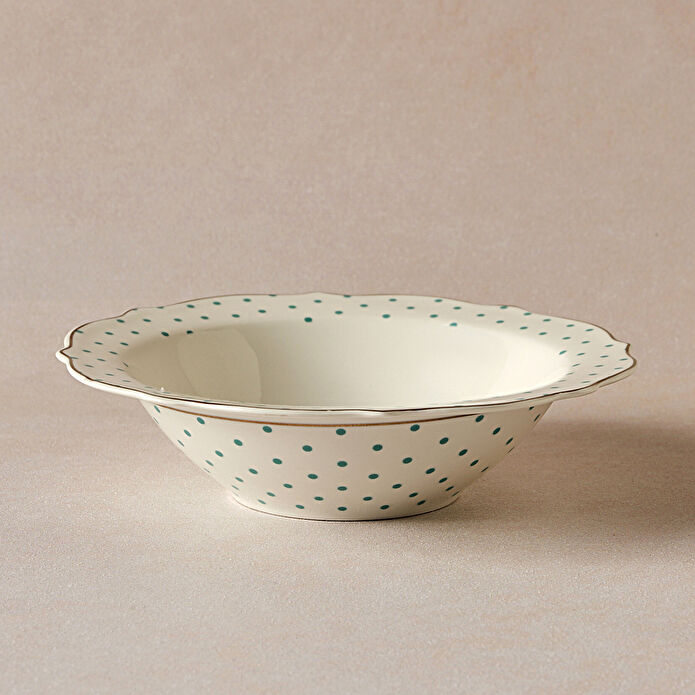 Karaca New Romantic Puantiyeli Kase 17 cm Yeşil