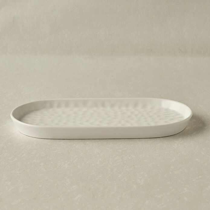 Karaca x Refika Bembeyaz Kayık Tabak 24 cm