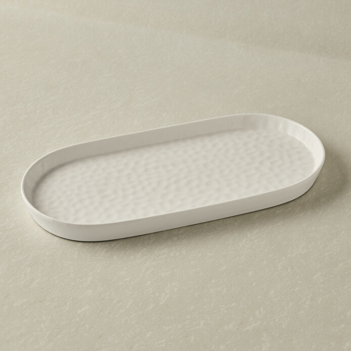 Karaca x Refika Bembeyaz Kayık Tabak 34 cm