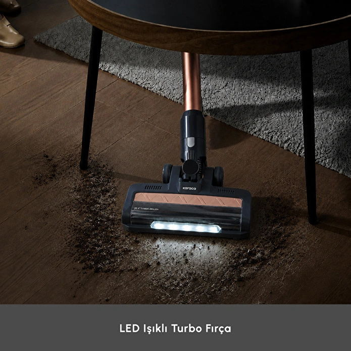 Karaca Vantuz Power Up Pro Dikey Süpürge Black Copper