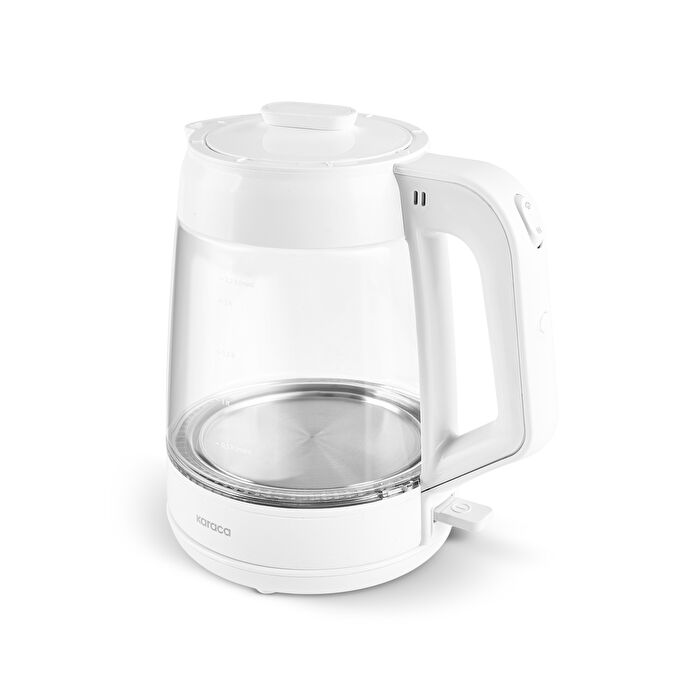 Karaca Glass Tea XL 2 in 1 Su Isıtıcı ve Çay Makinesi Matte White