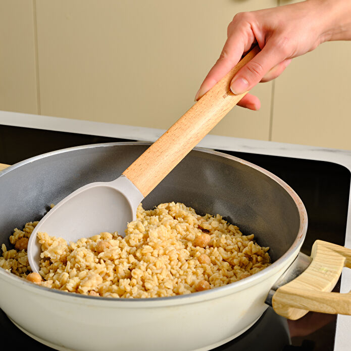 Karaca x Refika Gadgets Ahşap Saplı Silikon Servis Kaşığı