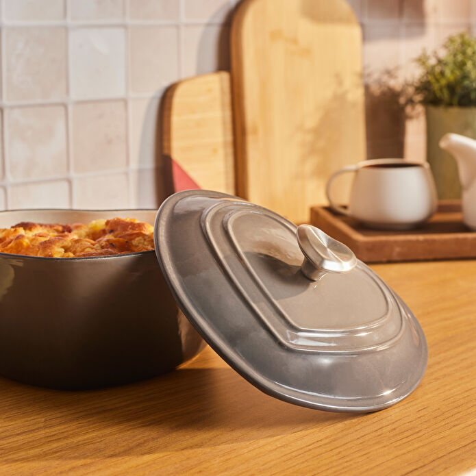 Karaca Love Demir Döküm Tencere Gri